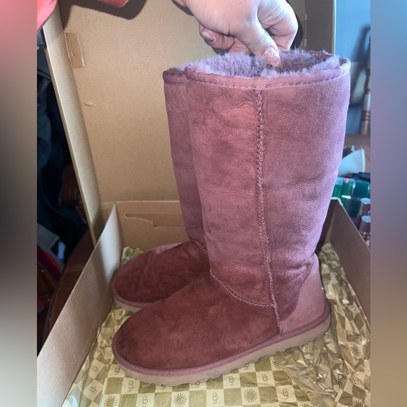 UGG | Shoes | Rare Ugg Classic Tall Mauve Boots | Poshmark